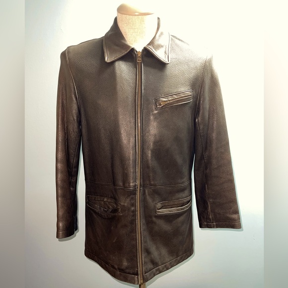 Roots butter soft brown leather jacket - Picture 1 of 4
